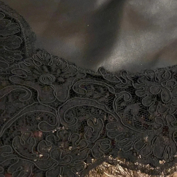 ROBERTO Cavalli leather/lace skirt size L - Picture 2 of 5